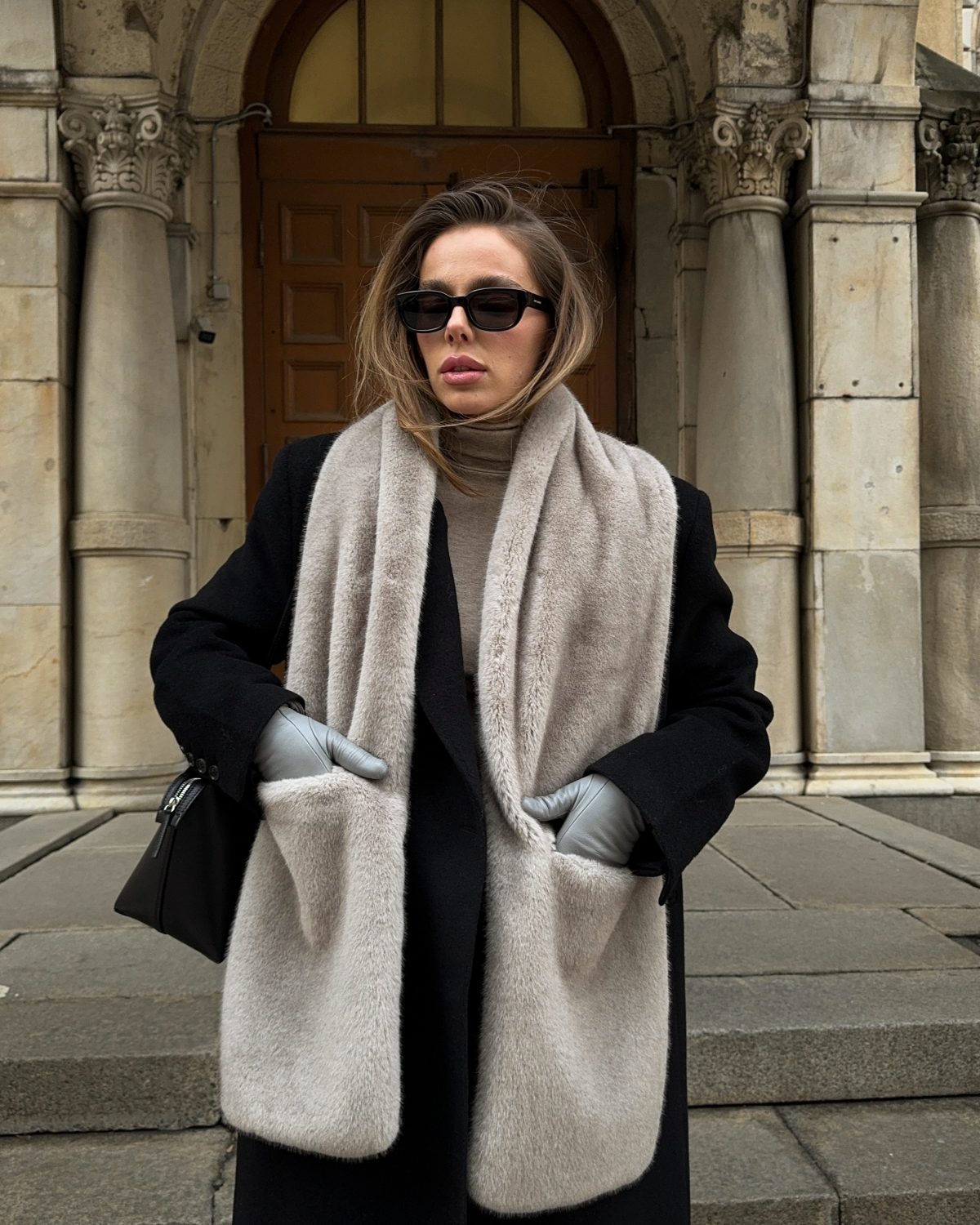 Шарф платина